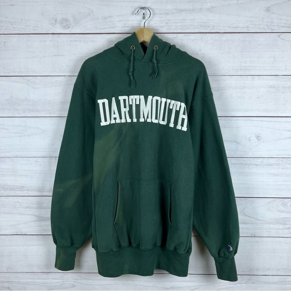 Vintage 1990s Dartmouth Champion Reverse Weave Sun Faded Hoodie XXL